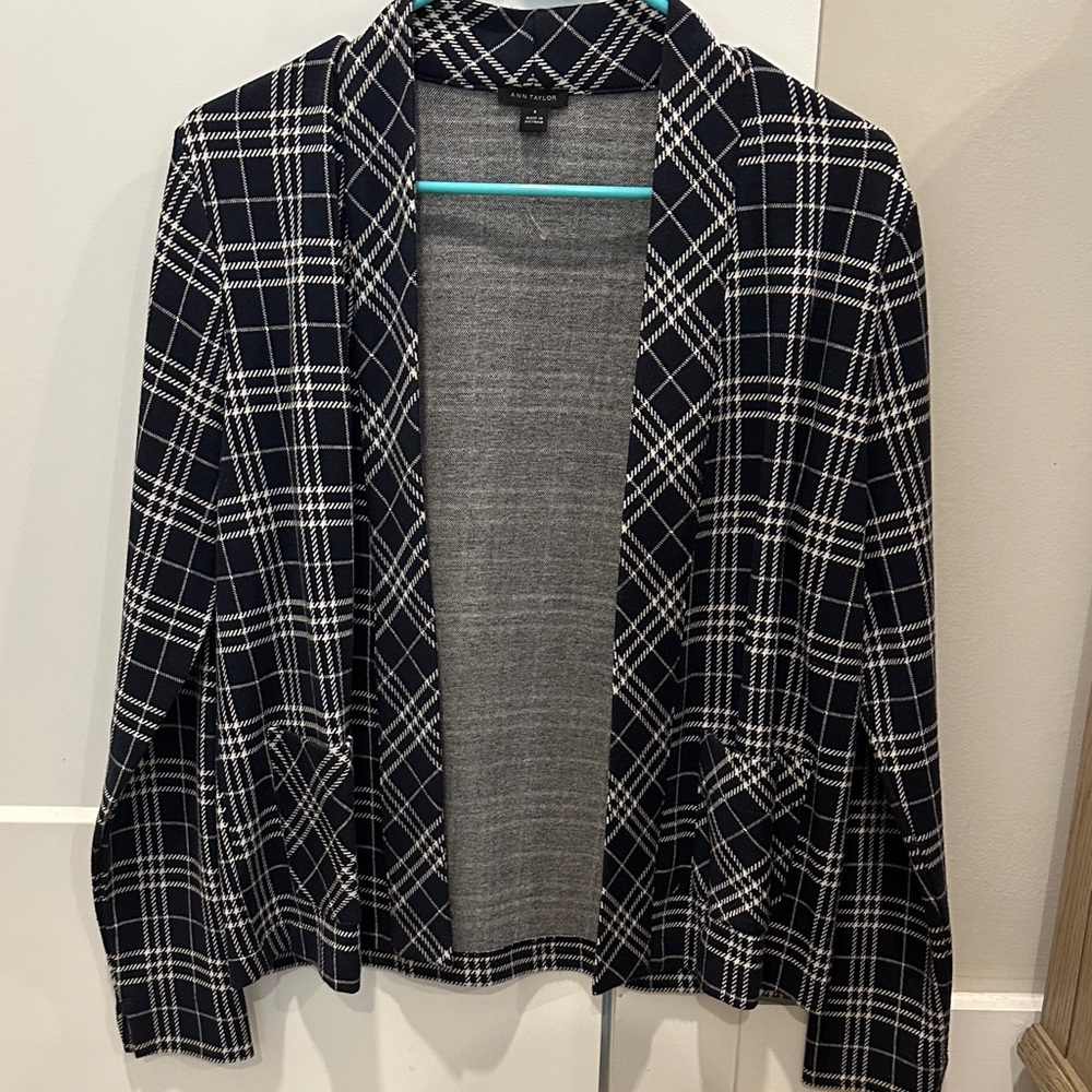 Ann Taylor Plaid Blazer
